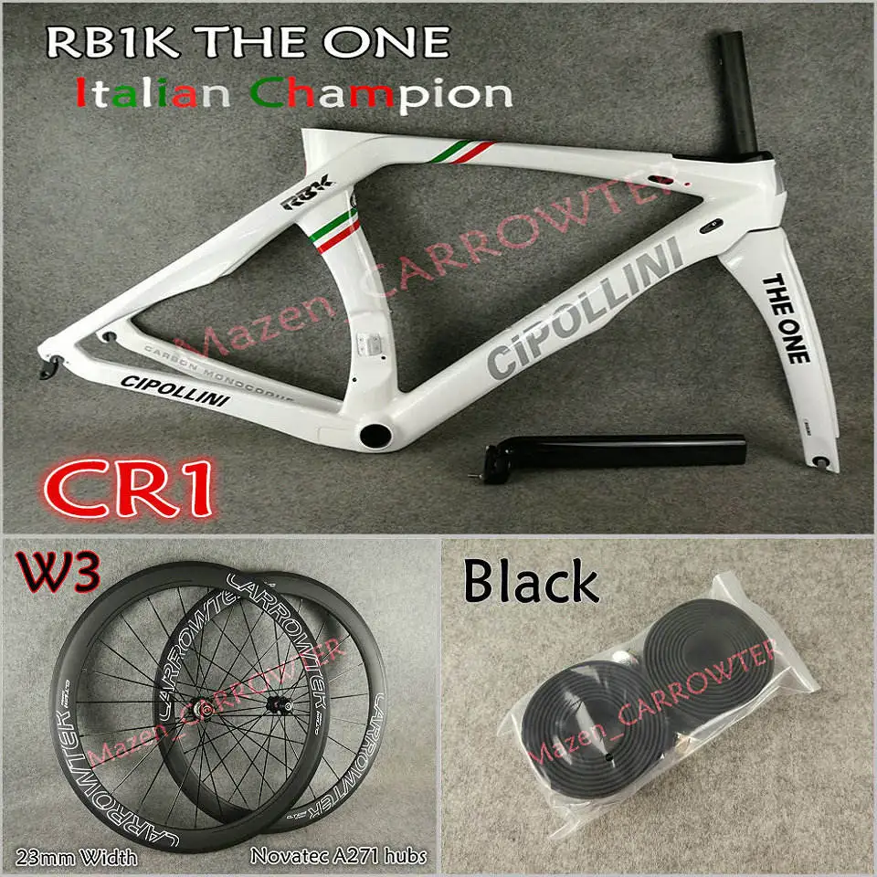 Package 1 T1000 3K итальянский Чемпион MCipollini RB1K один карбоновые рамы 50 мм карбоновые колеса Novatec A271 ступицы упакованы для продажи - Цвет: Package 1