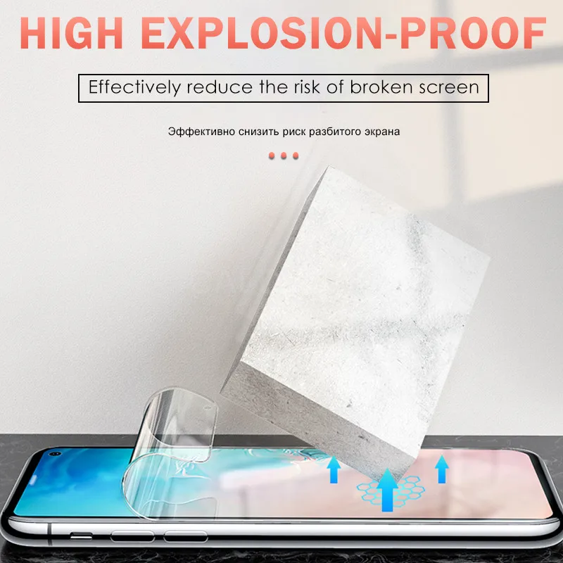 2 in1 Объектив камеры Гидрогелевая пленка для самсунг  Galaxy S10E S9 S8 PLus Защитная
