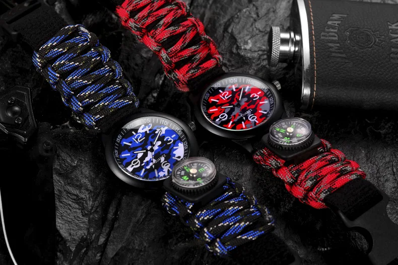 

New Fashion Personality Quartz Watch Outdoor Multifunctional Sports Men's Watch Military Camouflage