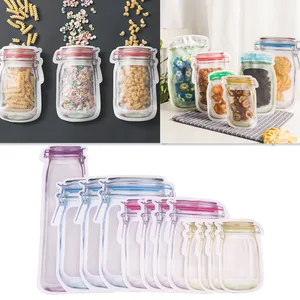 1012 шт банку сумок с застежкой-молнией многоразовые закуски, пакеты для сохранения герметичные Еда сэндвич сумки для хранения вещей и путешествий, для детей