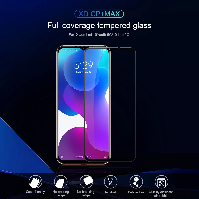 

For xiaomi Mi Poco X3 NFC Tempered Glass Screen Protector Nillkin XD CP+MAX Anti Glare Glass For redmi Note 8 Note 9 Pro k30 5G