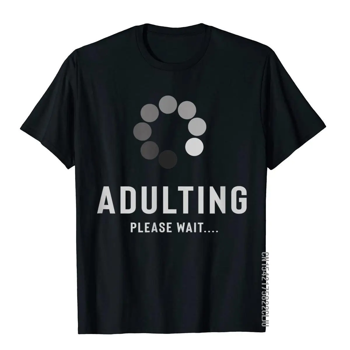 

Adulting Please Wait Funny Loading Happy 18th Birthday Gifts T-Shirt Funky Boy T Shirt Cotton Tops Tees Party