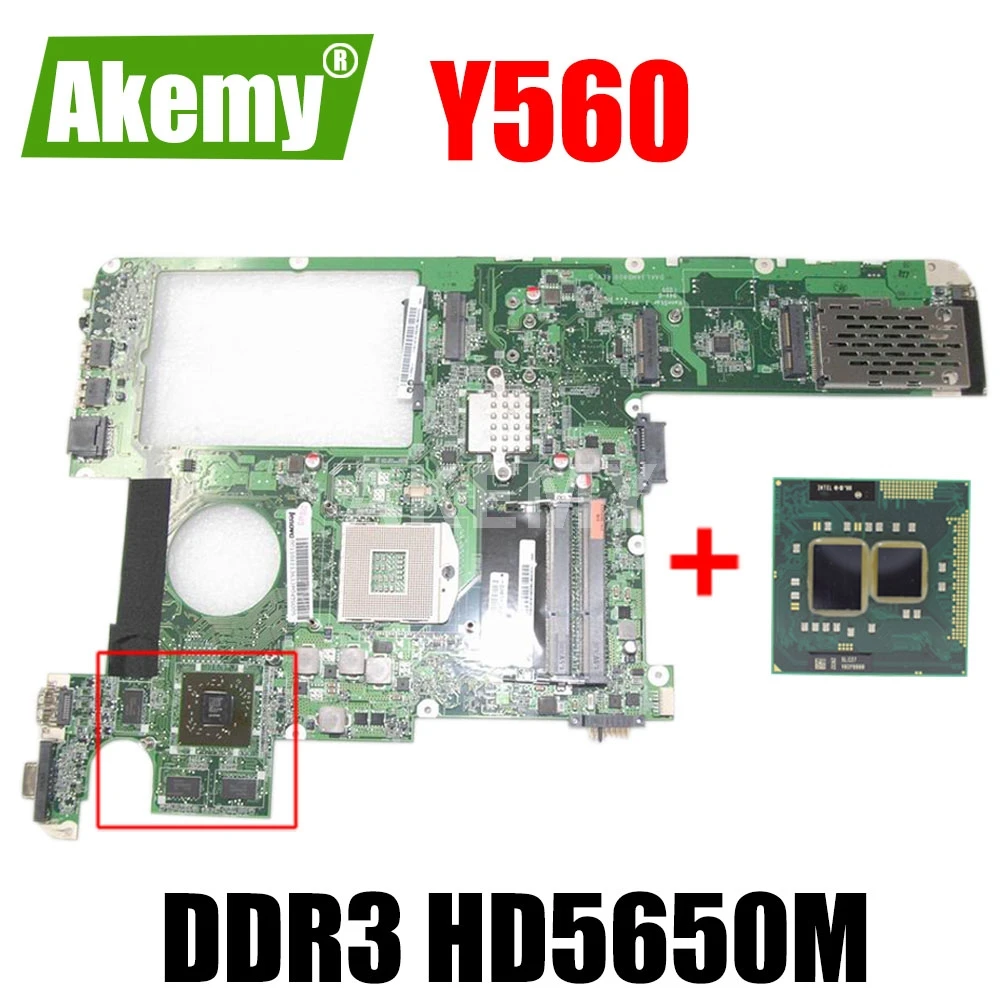 

Материнская плата Akemy для ноутбука Lenovo Ideapad Y560 DAKL3AMB8G1 DAKL3AMB8D0 DAKL3AMB8E0 DDR3 HD5650M 1 ГБ GPU Бесплатный Процессор I3