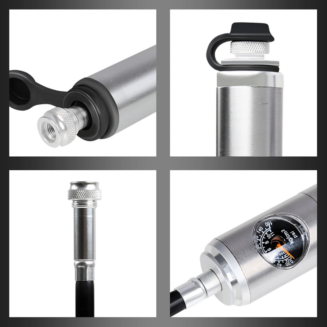 

Hot Sale Bike Pump 160psI High Pressure Hand Pump Bike CNC Craftsmanship Accessories Portable Bicycle Pump With Support