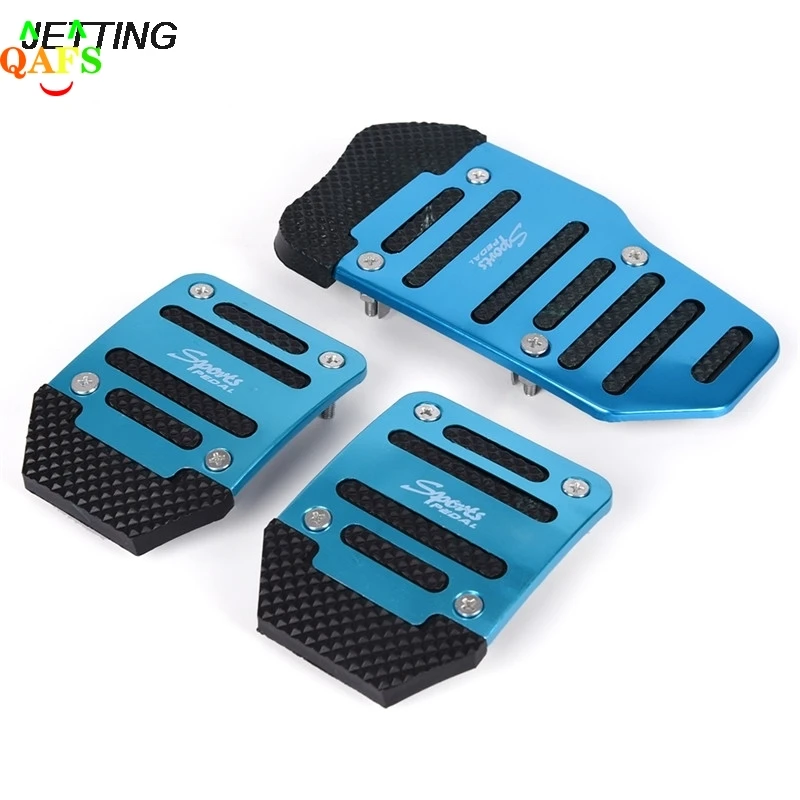 Новинка 3 шт. коврик из алюминиевого сплава для автомобильной педали