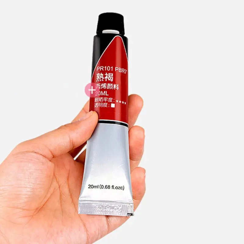 

12/24 Colors 20ml Professional Acrylic Paint 20ml Drawing Painting Pigment Hand-painted for Kids DIY Artist Drop ship