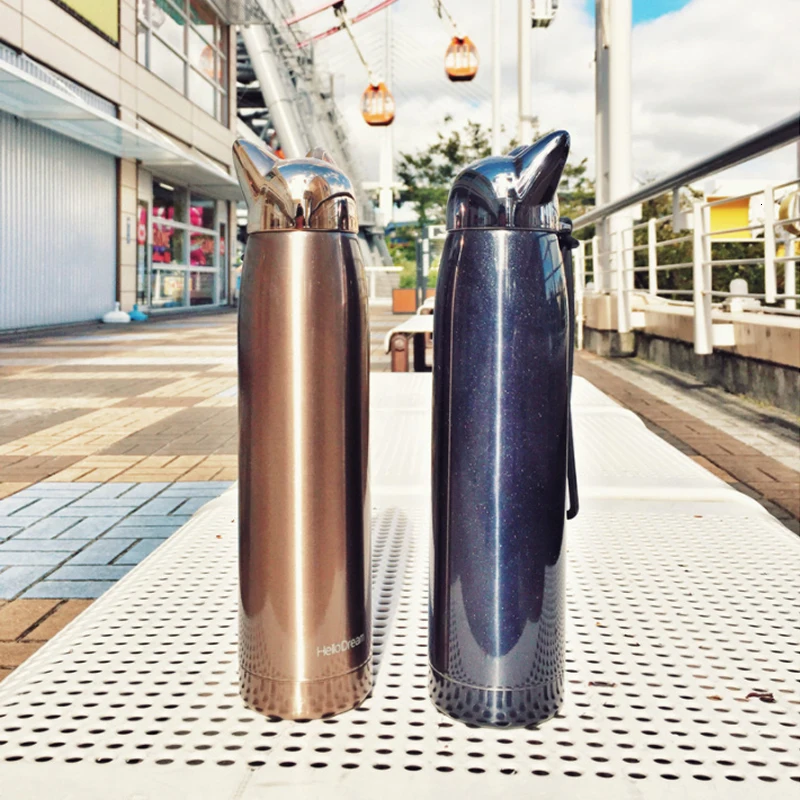 320 мл с двойными стенками термос Кот лисьими ушками Термальность Кофе Чай молоко