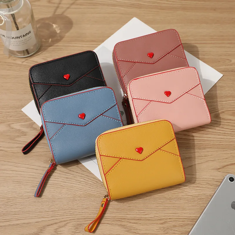 Женские кошельки женские сумки из искусственной кожи милый клатч с сердцем на