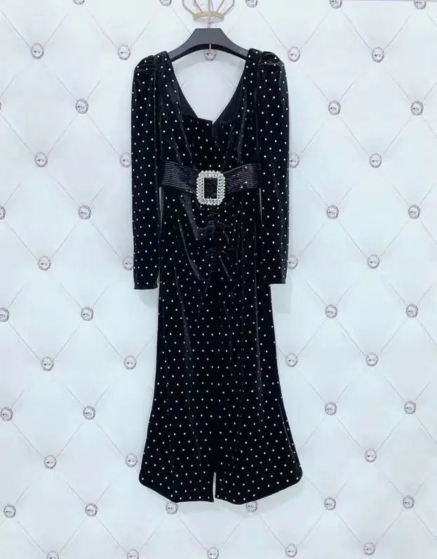 

Качество YK12335 Высокая Новая мода женские 2021 Весна класса люкс от известного бренда, европейский дизайн; Роскошные вечерние стильное платье