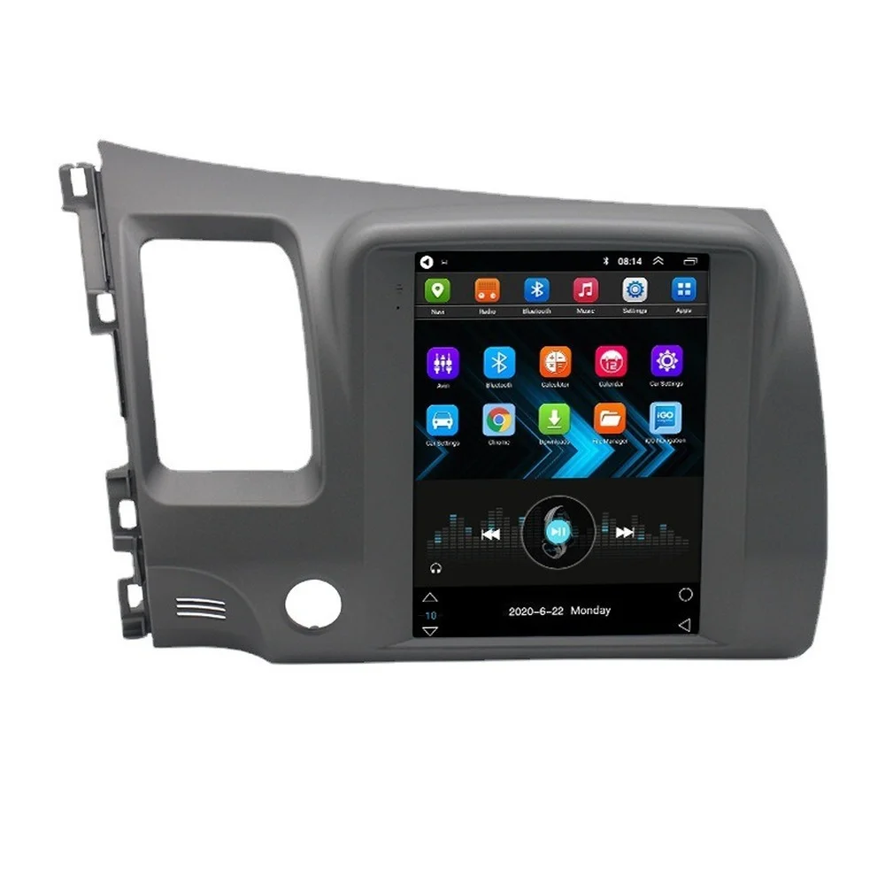 Автомобильный GPS-навигатор в стиле Tesla на Android для HONDA CIVIC 2006-2011 с поддержкой