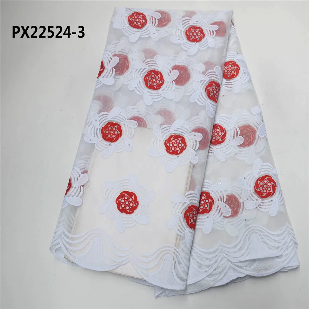 Нигерия Бесплатная доставка белое Сетчатое кружевное платье с вышивкой для