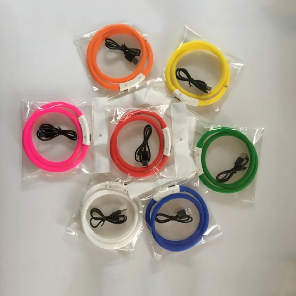 

Pet LED Dogs Cats Collar USB Charging Night Safety Flashing Anti-Lost Dog Accessories Small Dog LED Collar for Pet Supplies