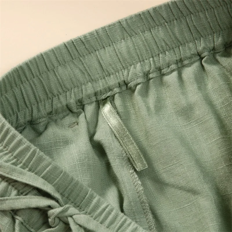 

2020 Summer Fashion Women Pants High Waist thin cotton linen Wide Leg Pants all-matched Ladies Casual Straight Trousers Women