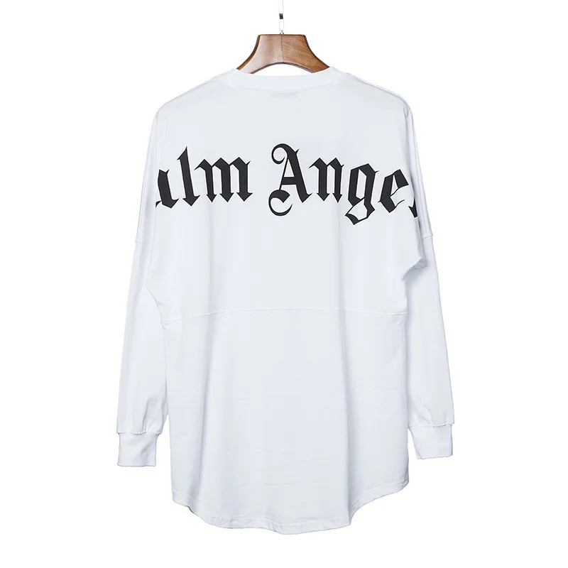 

Palm Angels bat sleeve letter printing cotton casual large size round neck pullover all-match long-sleeved T-shirt