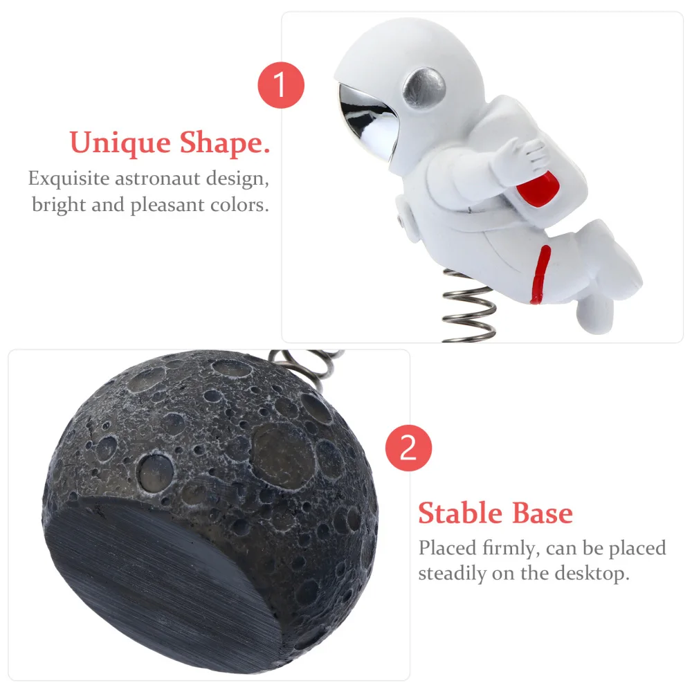 

1pc Adorable Cartoon Astronaut Resin Ornament Office Home Desktop Ornament