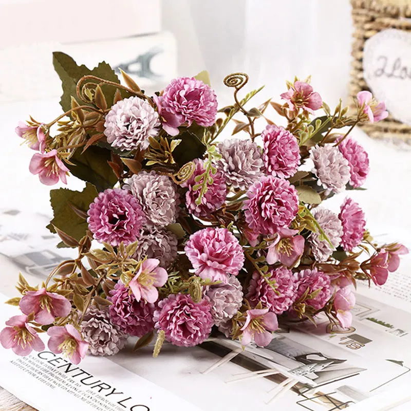 3 5 см 11 голова древний береговой Сиреневый цветок Африканский поддельный