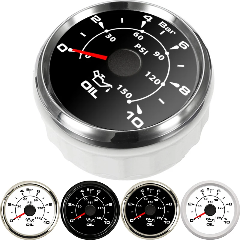 52 мм топливный манометр жидкий 0 150 PSI 10 бар для масла автомобильные аксессуары