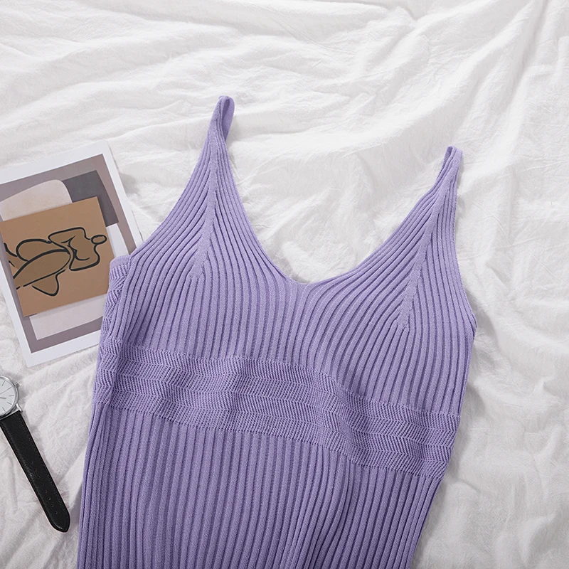 Топ женский трикотажный в рубчик без рукавов карамельных цветов | Женская одежда