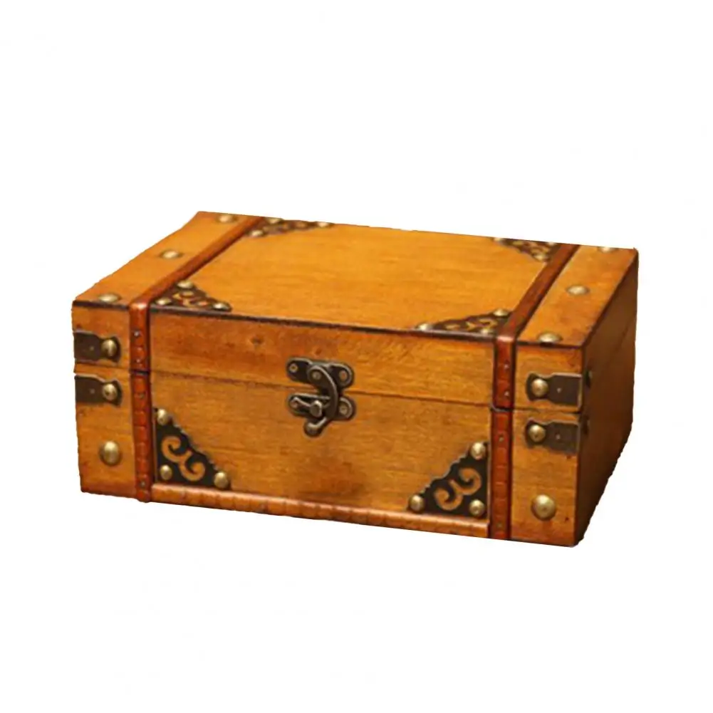 

Portable Storage Holder Box Well-constructed Good Sealing Wooden Makeup Storage Organizer for Home Decor