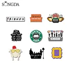 Акриловая брошь SONGDA, милые значки для дверей Моники, ТВ-шоу