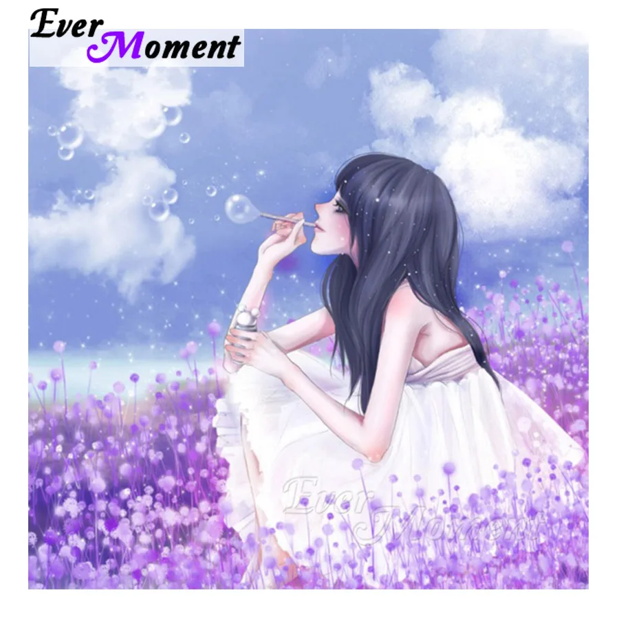

Ever Moment Painting By Diamonds Girl Scenery Hobby Handicrafts Mosaic Embroidery Full Square Resin Drills Art Decor DIY 4Y764