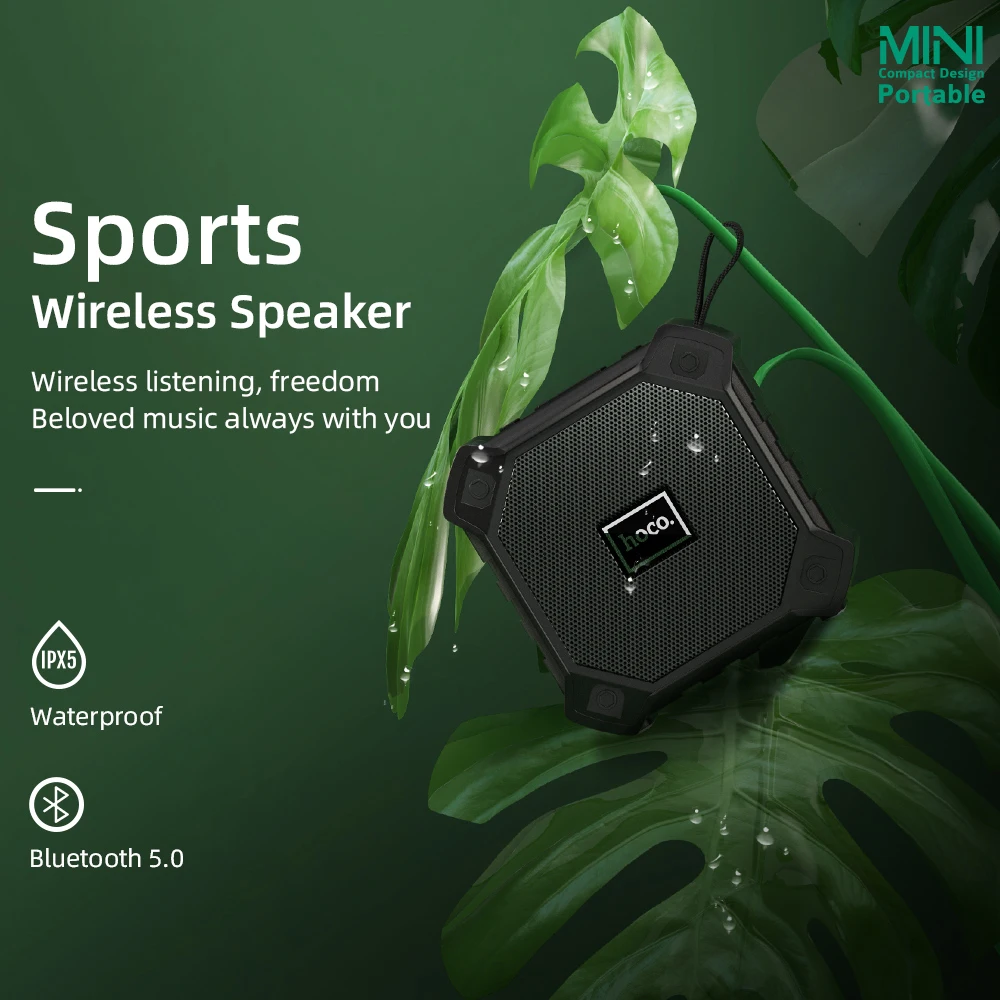 Портативная беспроводная Bluetooth-Колонка HOCO Спортивная колонка Bluetooth 5 0 3D стерео