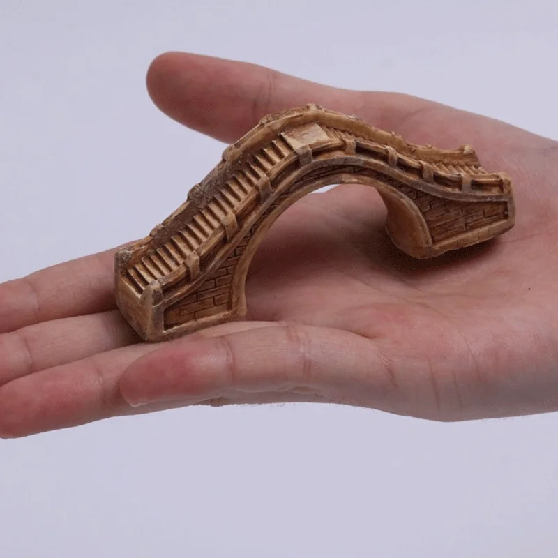 Большой Каменный мост Zakka бонсай из смолы коричневый миниатюрный садовый декор