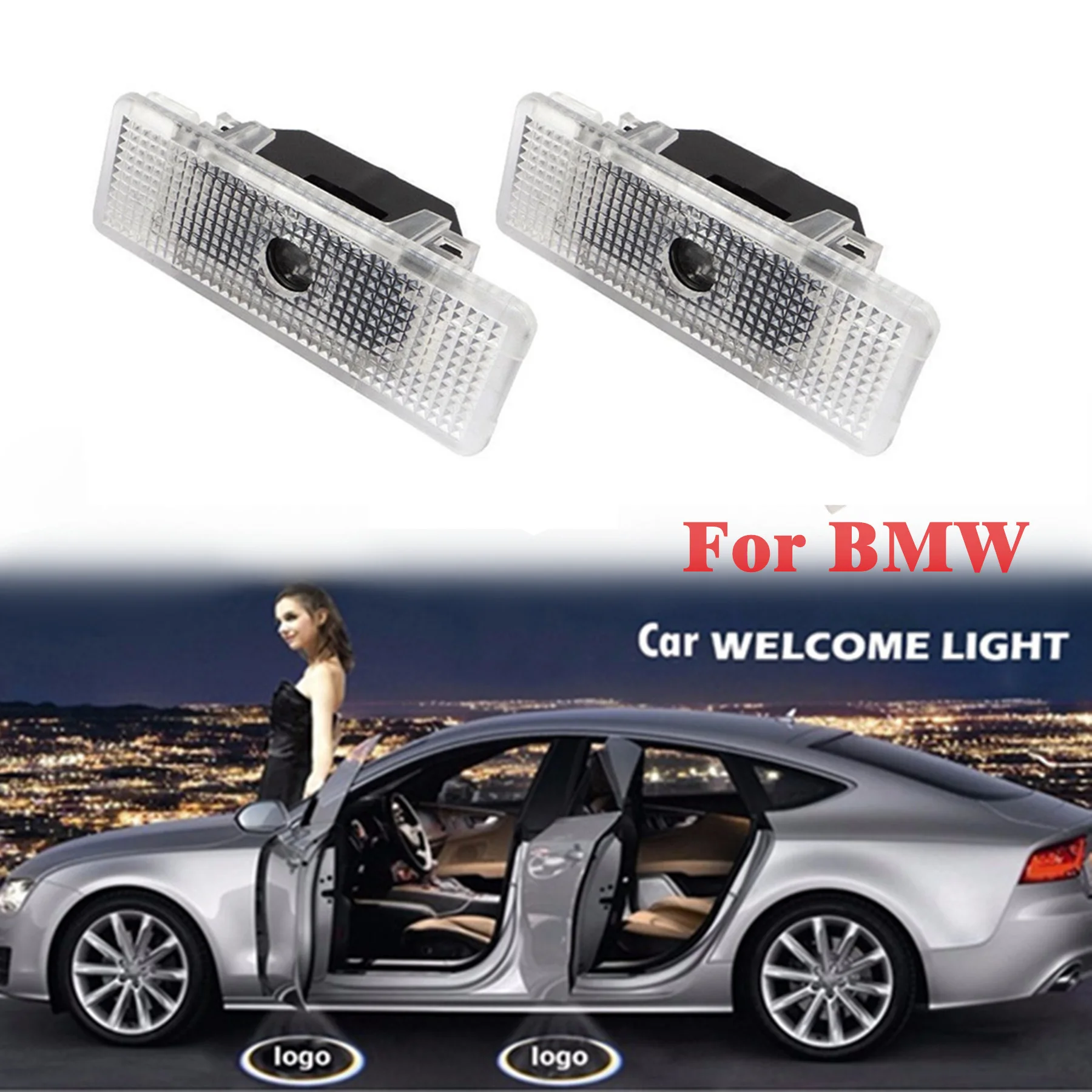 2 шт. Автомобильный светодиодный логотип двери Добро пожаловать Свет для BMW E39 E53 X5