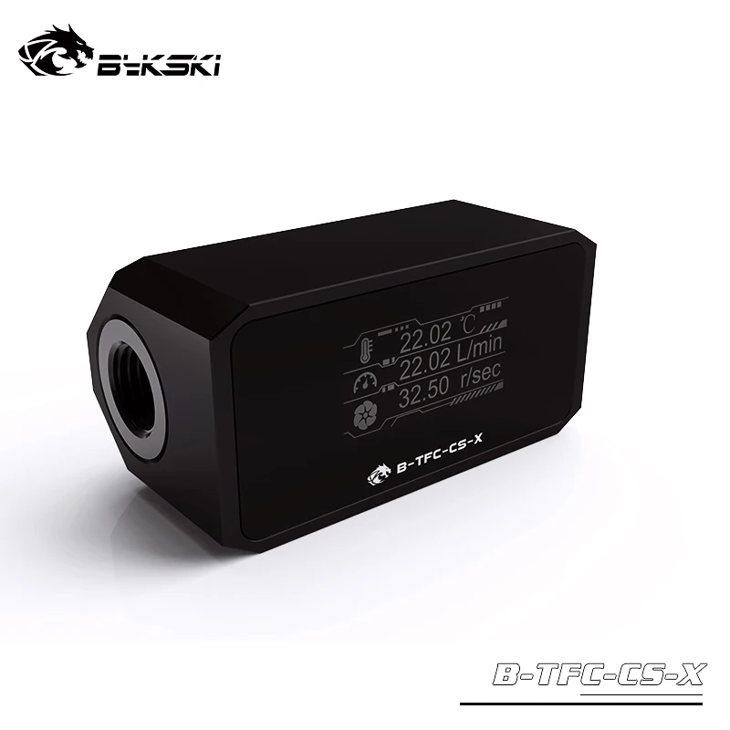 bykski thermometer water cooling system monitor flowmeter leaking pump speed alarm rpm temperature sensor pc cooler b tfc cs x free global shipping