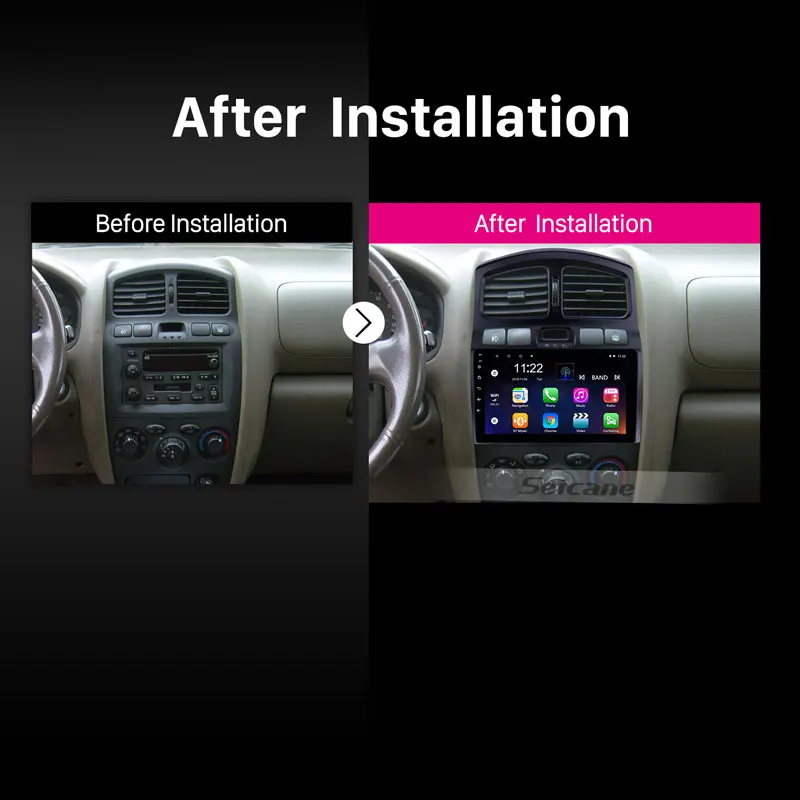 Автомагнитола Seicane с GPS-навигацией Android 10. 0 9 &quotдля Hyundai Classic Santa Fe 2005-2015 головное