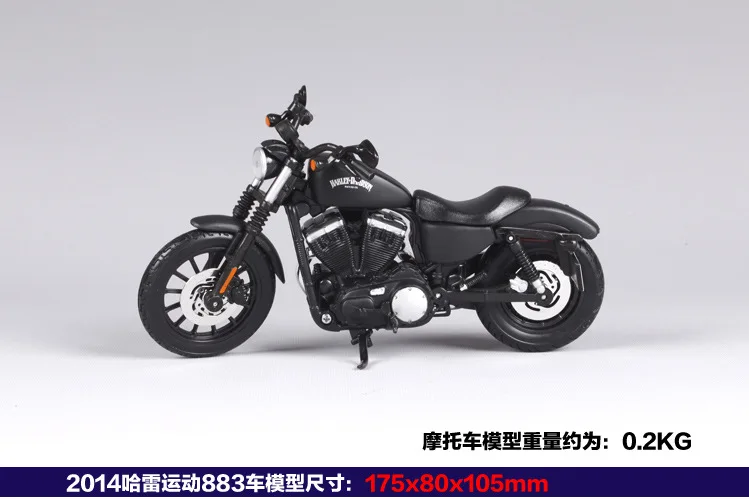 Maisto 1:12 Harley Davidson Sportsyer lron 883 мотоциклетные металлические модельные игрушки для детей подарок на день рождения Коллекция игрушек