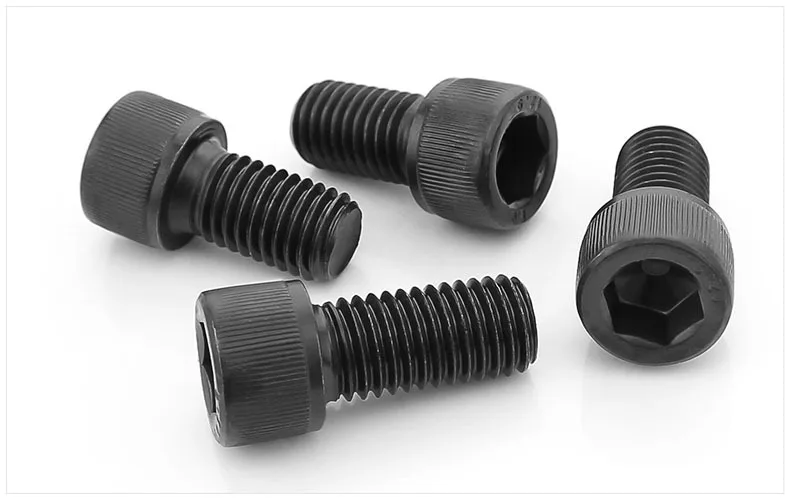 

DIN912 12.9 grade bolts high strength Carbon steel hex socket screws M3 M4 M5 screws black twill cylindrical head bolts