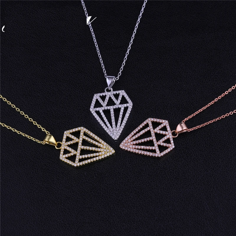 Ожерелье с кулоном в виде сердца Juya из золота/розового золота микро цирконием