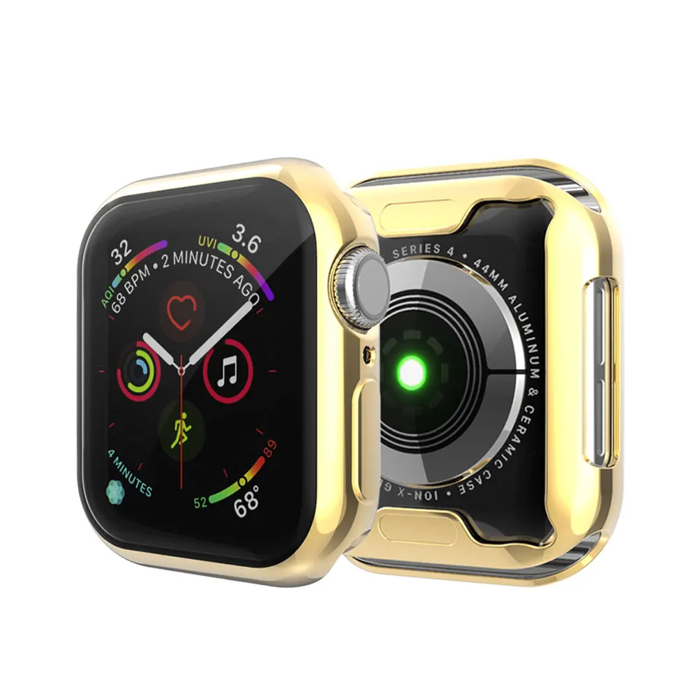 Мягкий чехол из ТПУ для Apple Watch 42 мм 38 защитная пленка с гальваническим покрытием