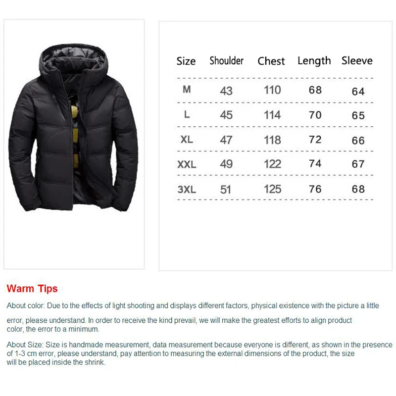 Мужская Уличная зимняя куртка на белом утином пуху толстые теплые ветрозащитные