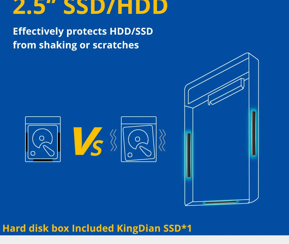 KingDian SSD 120 ГБ 240 480 1 ТБ внешний твердотельный накопитель 128 ГБ 256 ГБ 512 Гб SSD жесткий диск SATA HDD 2,5 ''Внешние накопители
