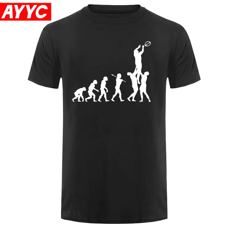 

Rugby Evolution Mens T Shirt Round Neck Tee Shirt Short Sleeves Tops Clothing