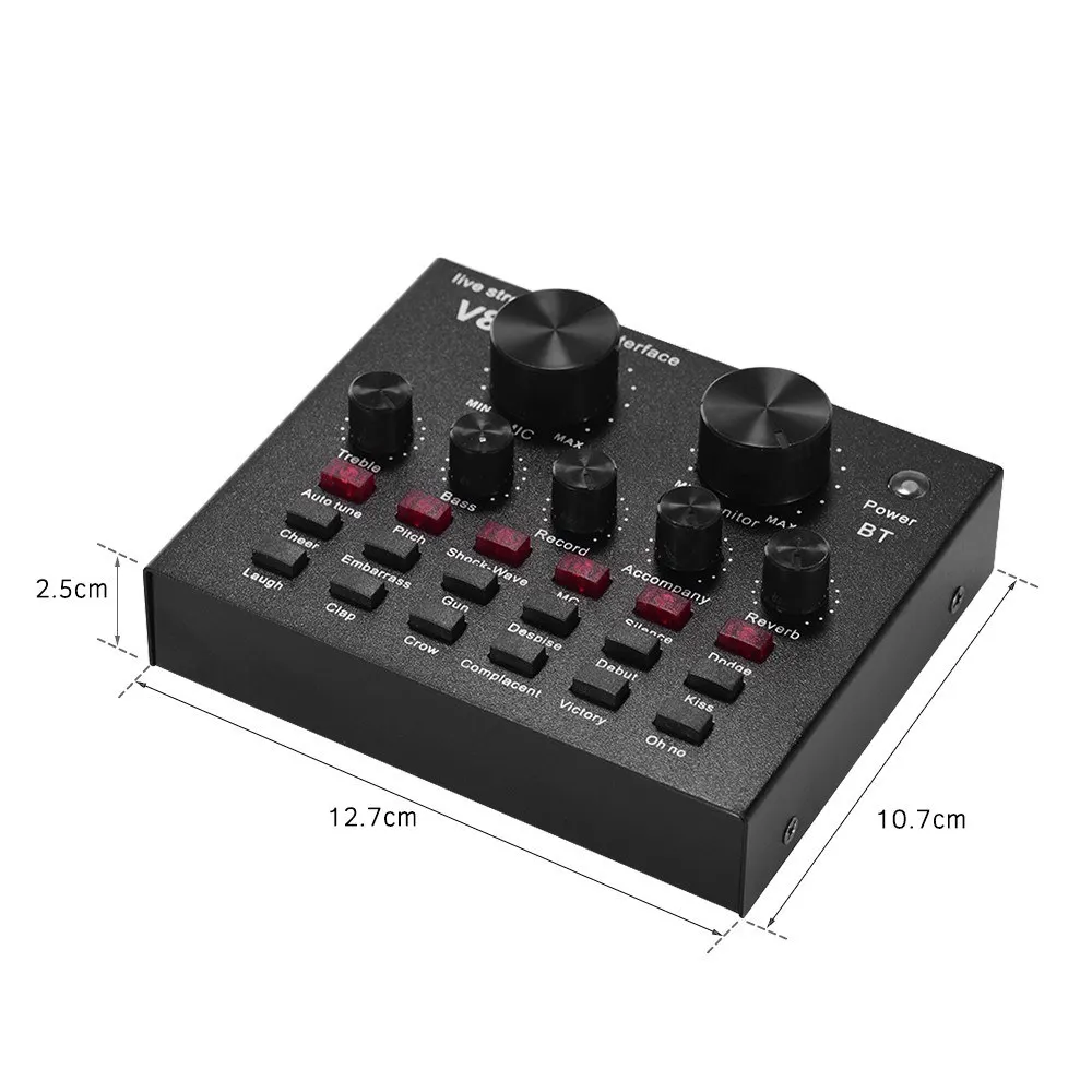 Внешняя звуковая карта V8 с USB беспроводная гарнитура профессиональный аудио
