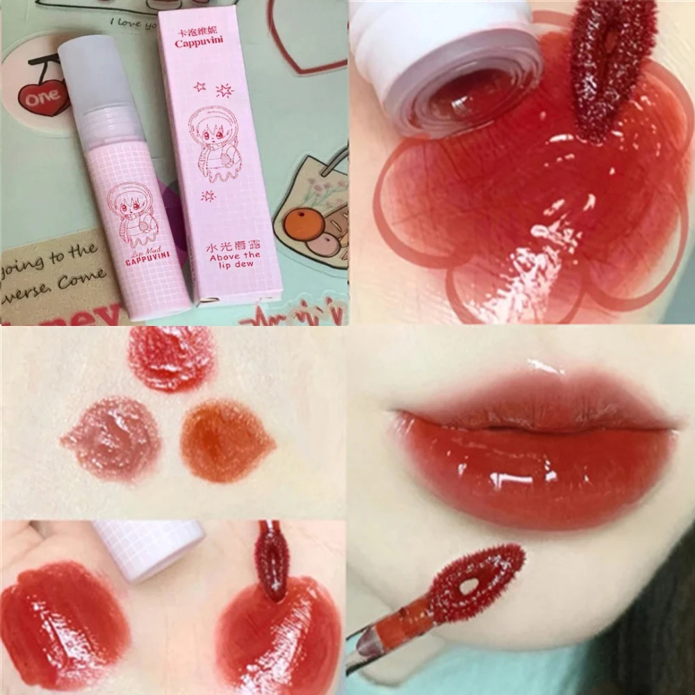 

6 Color Water Mirror Lipstick Velvet Lip Glaze Color Charm Lasting Non-fading Lip Make up Liquid Lipsticks Ice Crystal Lip balm