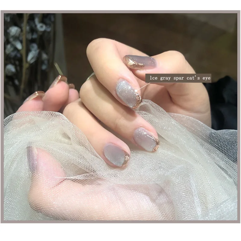 Популярный клей для ногтей молочный чай кошачий глаз смузи широкий магнитный лак