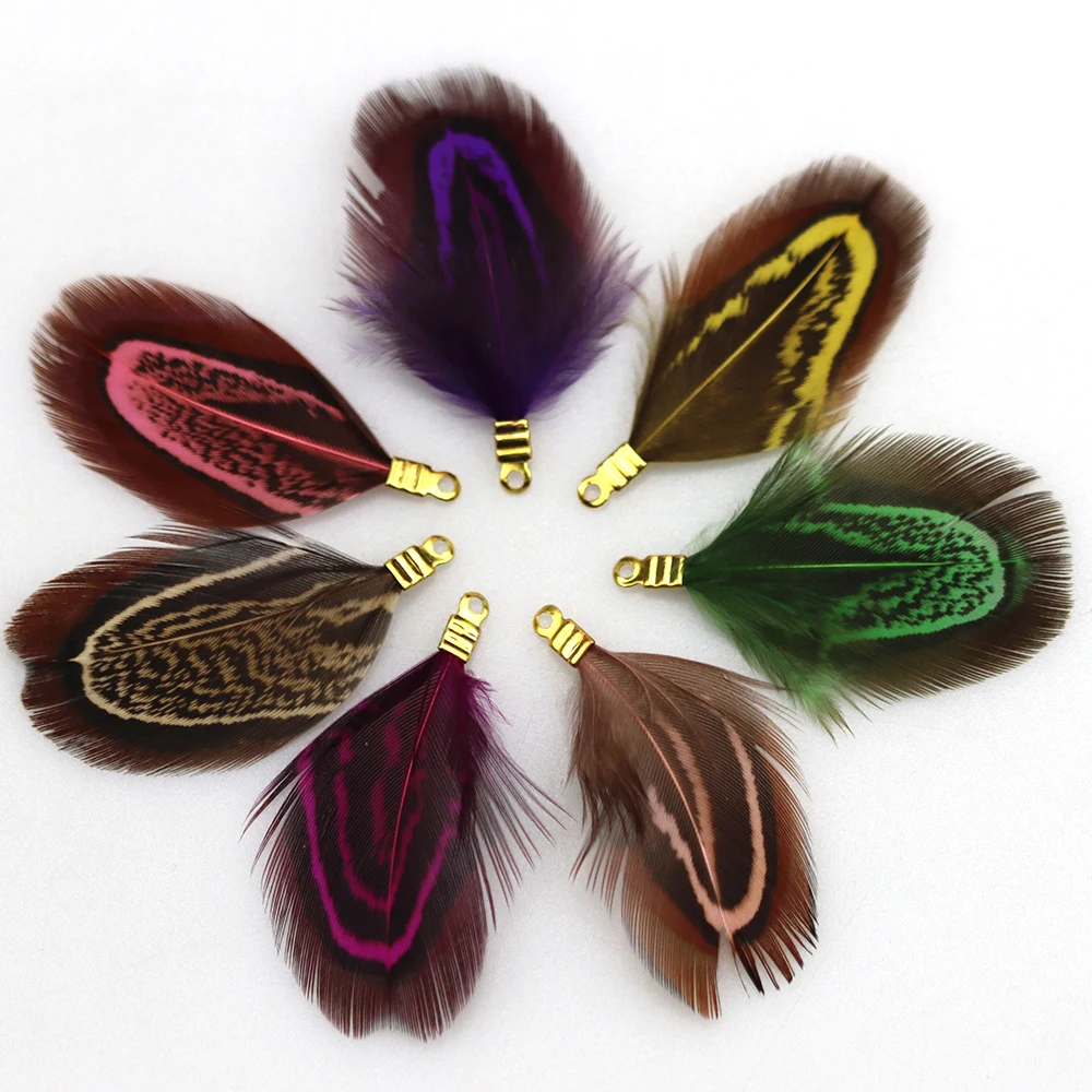 Подвеска с кисточкой из натурального пера 3 5 см 12 шт./партия украшение для мебели