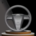 Черная искусственная кожа Чехол рулевого колеса автомобиля для Mazda 3 CX7 2011 2012 2013