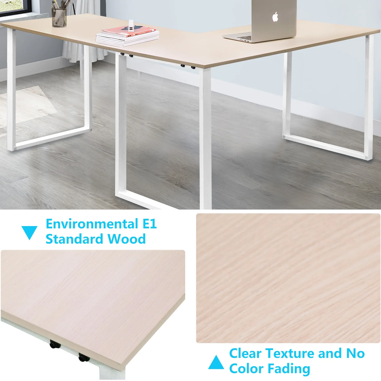 

Modern Home Office Furnitures U_style L-Shape Wooden Computer Desk Table Office Desk Laptop Table Study Corner Table