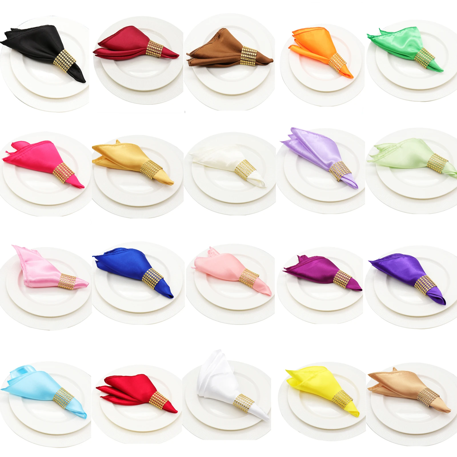 50 шт. квадратные атласные салфетки для стола 30 х30 см | Дом и сад