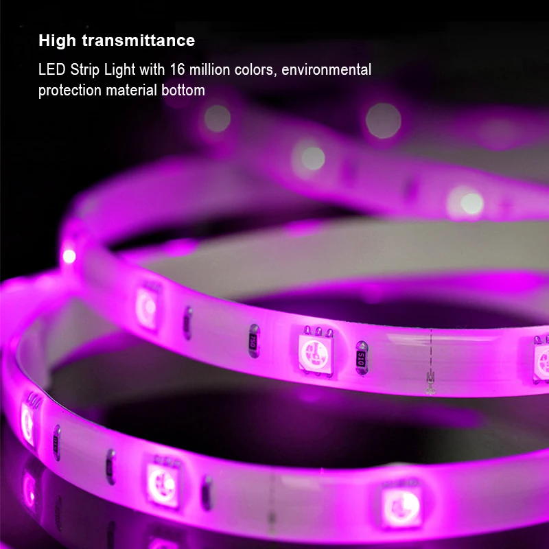 DC12V RGB Светодиодные полосы света SMD5050 водонепроницаемый беспроводной wifi Лента