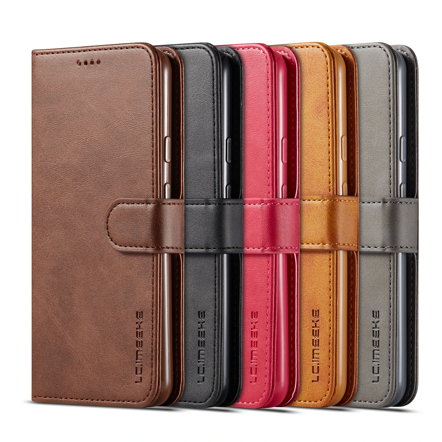 

Luxury Leather Phone Cases For Google Pixel 3A 3AXL Flip Credit Card Holder With Card-Holders 3A XL Magnetic Button Covers