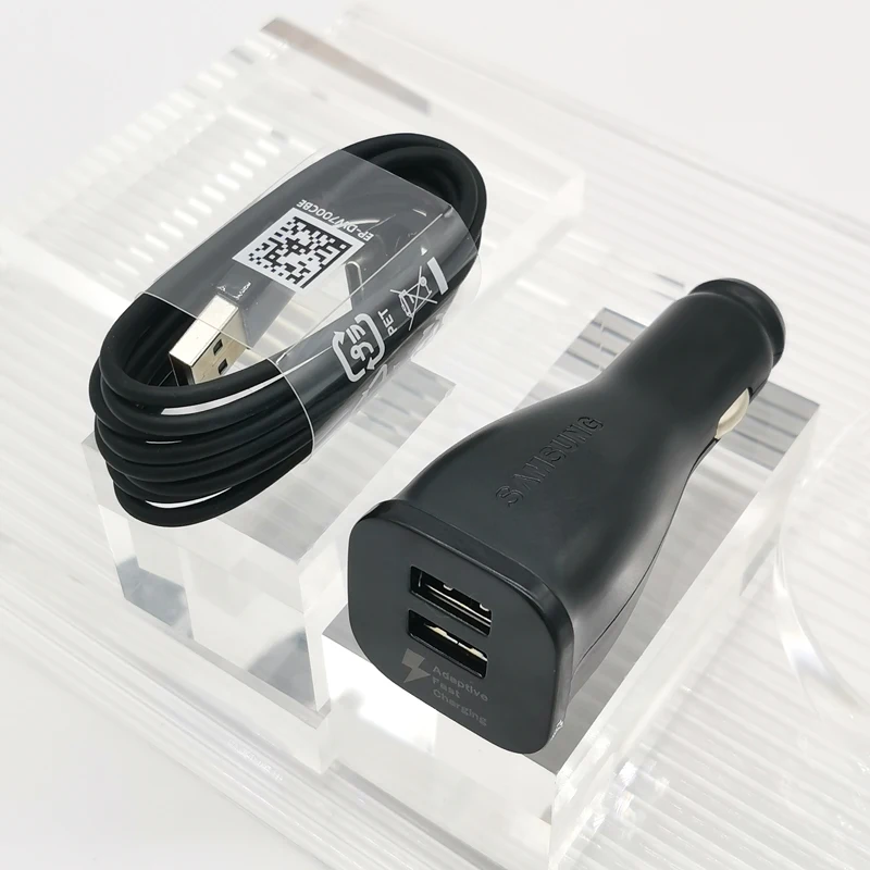 Автомобильное зарядное устройство Samsung с двумя USB-портами адаптер для быстрой