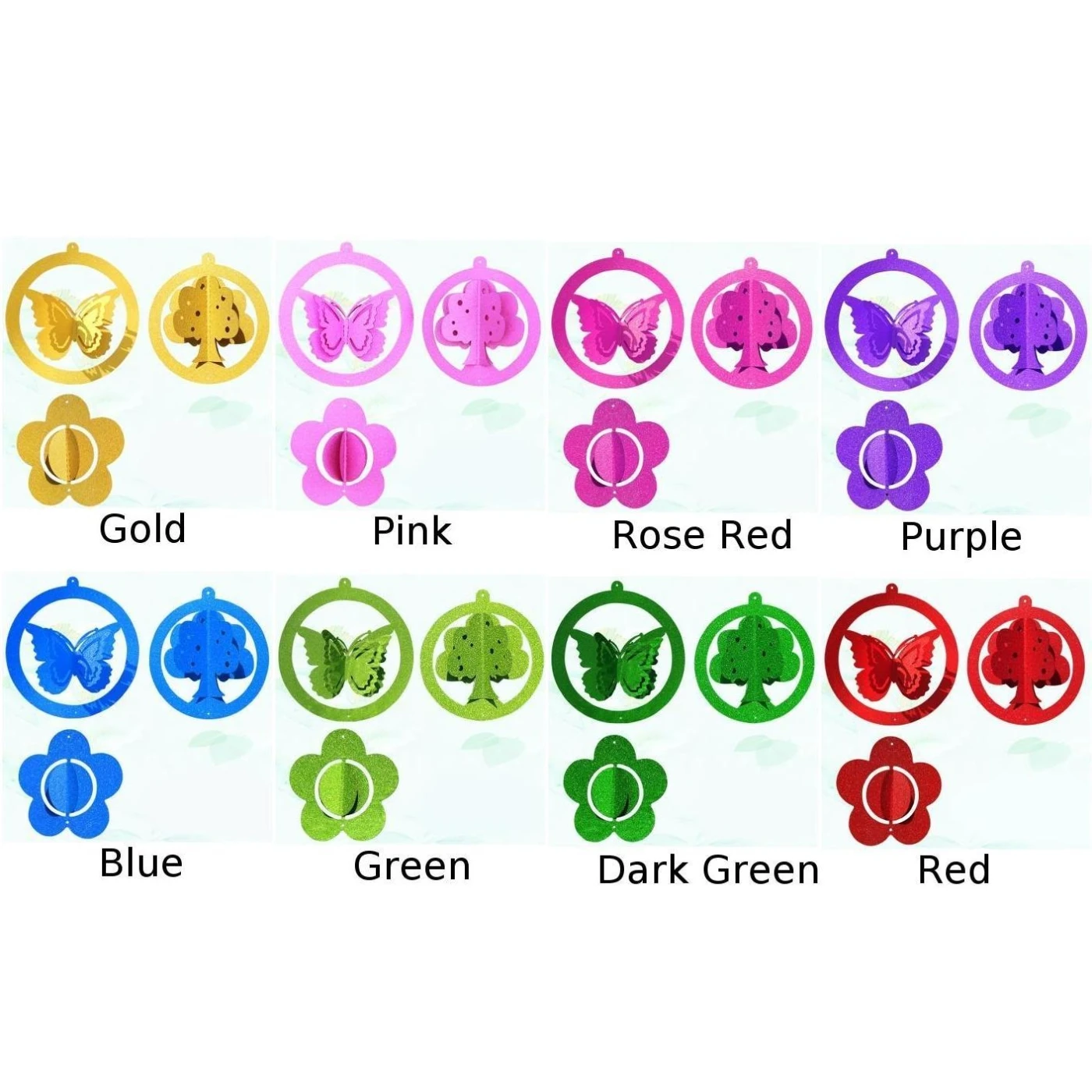 3D Блестящая бабочка цветок орнамент Праздник Рождественская вечеринка классное