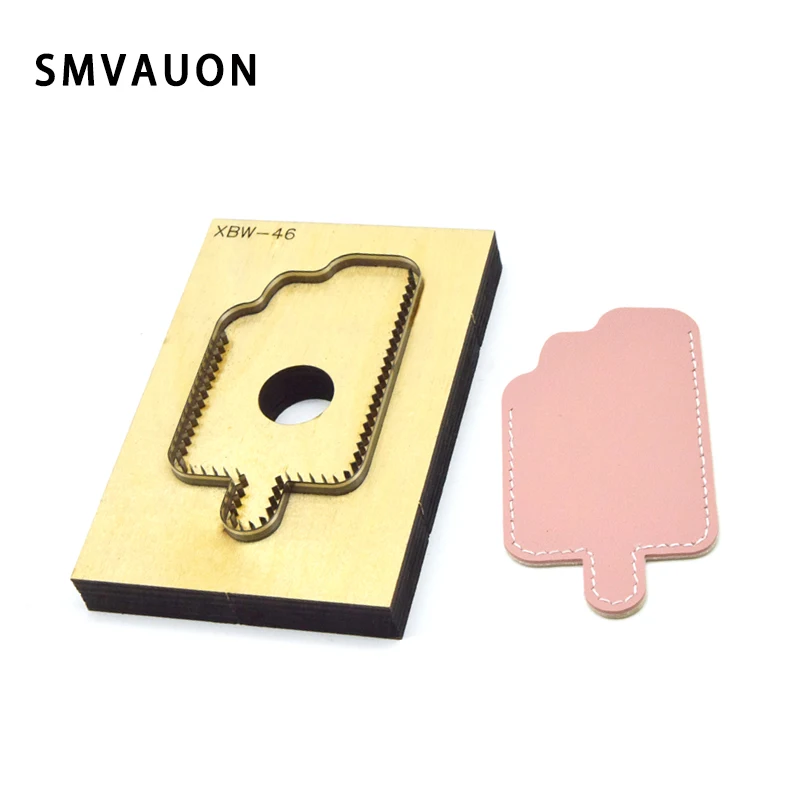 

SMVAUON DIY Credit Card Holder Coin Purse Ice Cream Leather Cutting Die Handicraft Tool Punch Cutter Mold Wallet Laser Cut Die