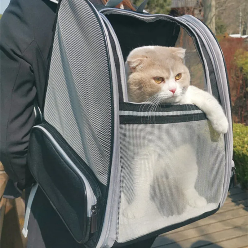 

Pet Cat Carrier Backpack Breathable Cat Travel Outdoor Shoulder Bag For Small Dogs Cats Portable Packaging Carrying Pet Supplies